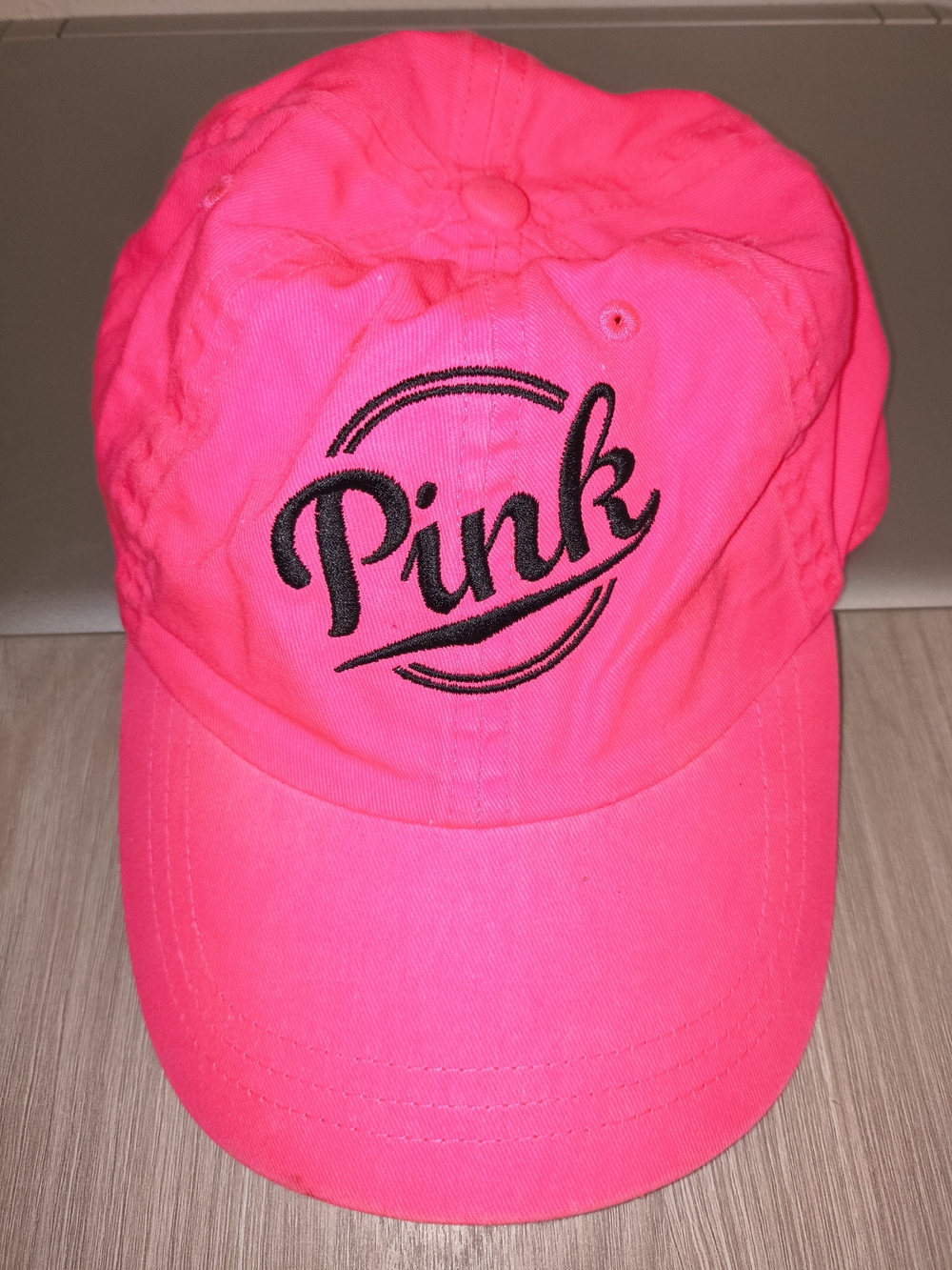 PINK Victoria's Secret Hot Pink Logo Baseball Hat